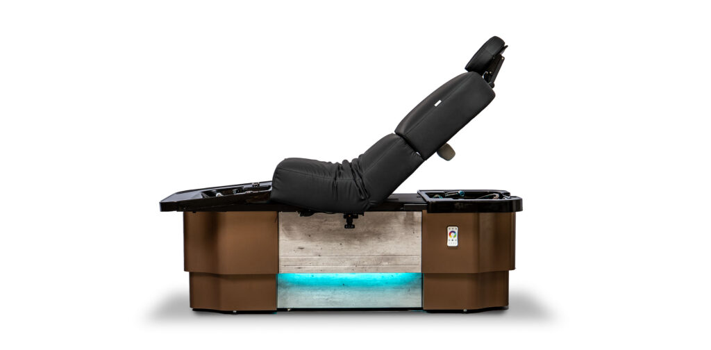 Gharieni ZenFusion hydrospa treatment bed with integrated head spa and foot spa