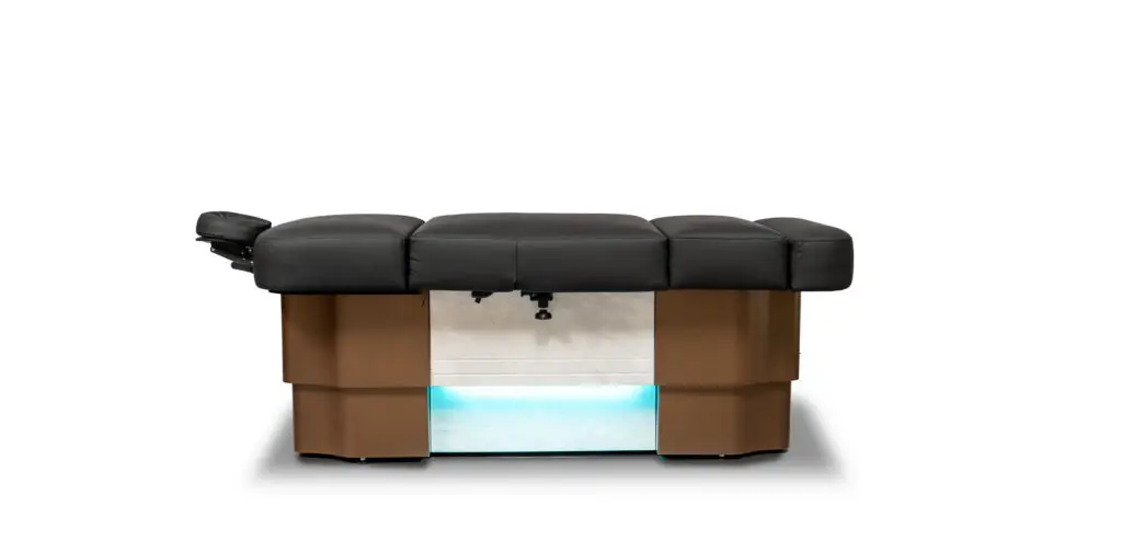 Gharieni ZenFusion hydrospa treatment bed with integrated head spa and foot spa